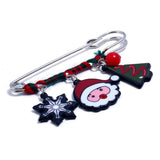 Maxbell Fashion Xmas Snowman Elk Bell Brooch Pin Womens New Year Breastpin Gifts 04