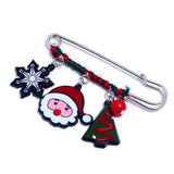 Maxbell Fashion Xmas Snowman Elk Bell Brooch Pin Womens New Year Breastpin Gifts 04