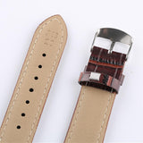Alligator Grain Embossed Pattern Leather Watch Band Strap  20mm Brown