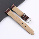 Alligator Grain Embossed Pattern Leather Watch Band Strap  20mm Brown