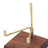 15xMetal Arm Wooden Base Display Stand Rack for Gemstone Mineral Style 02