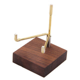 15xMetal Arm Wooden Base Display Stand Rack for Gemstone Mineral Style 02