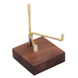 15xMetal Arm Wooden Base Display Stand Rack for Gemstone Mineral Style 02