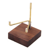 15xMetal Arm Wooden Base Display Stand Rack for Gemstone Mineral Style 02