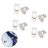 Maxbell 2x8X Invisible Magnetic Tie Stay Electroplate Anti-wrinkle Clip Anti-floating
