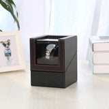 Maxbell Mini Battery Powered Automatic Watch Winder Winding Box for Mechanical Watch Fiber Black