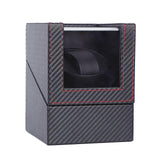 Maxbell Mini Battery Powered Automatic Watch Winder Winding Box for Mechanical Watch Fiber Black
