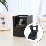 Maxbell Mini Battery Powered Automatic Watch Winder Winding Box for Mechanical Watch Fiber Black