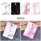 100x Marble Earring Display Cards 3 Holes 5x7cm for DIY Ear Studs Packaging Purple