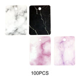 100x Marble Earring Display Cards 3 Holes 5x7cm for DIY Ear Studs Packaging Purple