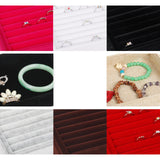 Maxbell Jewelry Storage Tray for Earrings Bracelet Women 227x146x31mm Flannel Black