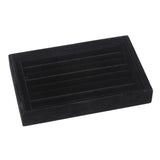 Maxbell Jewelry Storage Tray for Earrings Bracelet Women 227x146x31mm Flannel Black