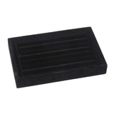 Maxbell Jewelry Storage Tray for Earrings Bracelet Women 227x146x31mm Flannel Black