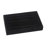 Maxbell Jewelry Storage Tray for Earrings Bracelet Women 227x146x31mm Flannel Black