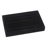 Maxbell Jewelry Storage Tray for Earrings Bracelet Women 227x146x31mm Flannel Black