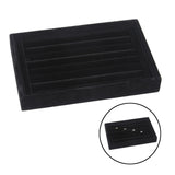 Maxbell Jewelry Storage Tray for Earrings Bracelet Women 227x146x31mm Flannel Black