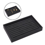 Maxbell Jewelry Storage Tray for Earrings Bracelet Women 227x146x31mm Leather Black