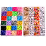 Maxbell Polymer Clay Beads Elastic Strings Jump Rings for DIY Bracelets Beading