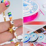 Maxbell Polymer Clay Beads Elastic Strings Jump Rings for DIY Bracelets Beading