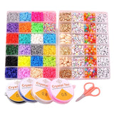 Maxbell Polymer Clay Beads Elastic Strings Jump Rings for DIY Bracelets Beading