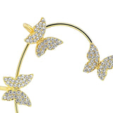 Maxbell 1 Pair Clip Earring Butterfly Ear Cuff Clip for Daily wearing Lovers Gold