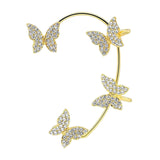 Maxbell 1 Pair Clip Earring Butterfly Ear Cuff Clip for Daily wearing Lovers Gold