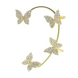Maxbell 1 Pair Clip Earring Butterfly Ear Cuff Clip for Daily wearing Lovers Gold