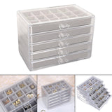 Maxbell 75 Grids Earring Storage Organizer Display Case for Necklace Women Girls