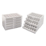 Maxbell 75 Grids Earring Storage Organizer Display Case for Necklace Women Girls