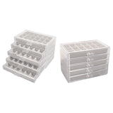 Maxbell 75 Grids Earring Storage Organizer Display Case for Necklace Women Girls