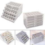 Maxbell 75 Grids Earring Storage Organizer Display Case for Necklace Women Girls