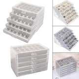 Maxbell 75 Grids Earring Storage Organizer Display Case for Necklace Women Girls