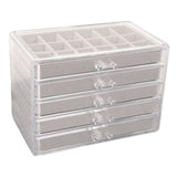 Maxbell 75 Grids Earring Storage Organizer Display Case for Necklace Women Girls