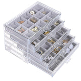 Maxbell 75 Grids Earring Storage Organizer Display Case for Necklace Women Girls