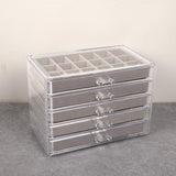 Maxbell 75 Grids Earring Storage Organizer Display Case for Necklace Women Girls