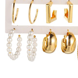 Girls Metal Earrings Set Exquisite for Family,daily wearing Elegant 6Pairs