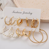 Girls Metal Earrings Set Exquisite for Family,daily wearing Elegant 6Pairs