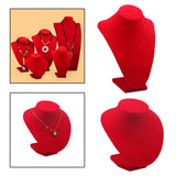 Maxbell 2xDurable Necklace Display Bust Jewelry Organizer for Salon Exhibitions Choker High