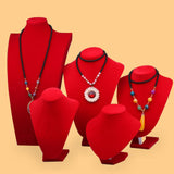 Maxbell 2xDurable Necklace Display Bust Jewelry Organizer for Salon Exhibitions Choker High