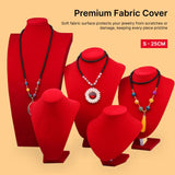 Maxbell 2xDurable Necklace Display Bust Jewelry Organizer for Salon Exhibitions Choker High