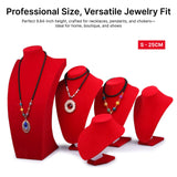 Maxbell 2xDurable Necklace Display Bust Jewelry Organizer for Salon Exhibitions Choker High