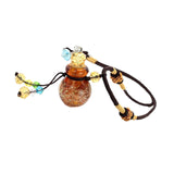 Maxbell 6xGlass Small Gourd Essential Oil Diffuser Pendant Necklace Perfume Bottle Amber