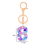 Maxbell 4xNumber Keychain Jewelry Hanging Pendants for Boys Girls Men Women Valentines Number 3