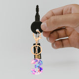 Maxbell 4xNumber Keychain Jewelry Hanging Pendants for Boys Girls Men Women Valentines Number 3