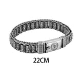 Maxbell Mantra Bracelet Charm Retro Style Prayer Wheel Bracelet for Unisex Women Men 22cm