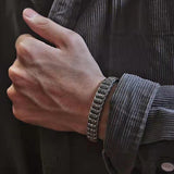 Maxbell Mantra Bracelet Charm Retro Style Prayer Wheel Bracelet for Unisex Women Men 22cm