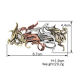 Maxbell 3xRetro Steampunk Hair Clip Flying Dragon Hairpin for Prom Party Girls
