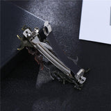 Maxbell 3xRetro Steampunk Hair Clip Flying Dragon Hairpin for Prom Party Girls