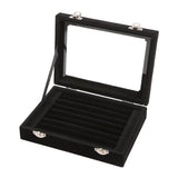 Maxbell Rings Display Tray Jewelry Storage Organizer for Showcase Store Display black