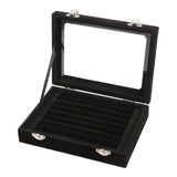 Maxbell Rings Display Tray Jewelry Storage Organizer for Showcase Store Display black